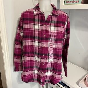 GAP Pink Flannel Shirt Size S